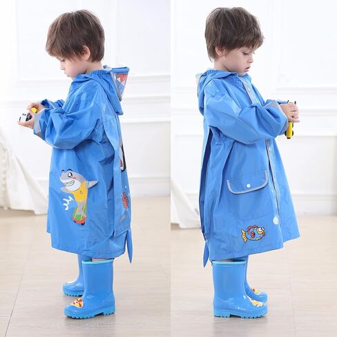 Kids Raincoats Waterproof Rain Jacket Cartoon Children Toddler Rain Wear Hooded Rain Poncho Reusable Rainwear in Saudi Arabia