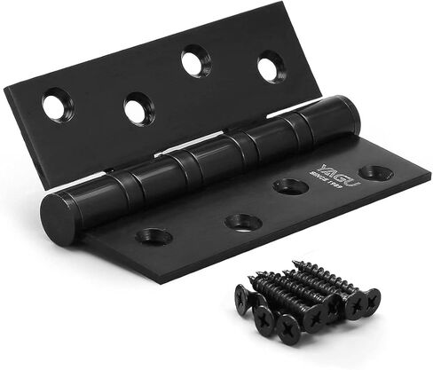 YAGU 2 Pack 4'' Door Hinges Antique Brass 4 x 3 Inch - Square Corners Stainless Steel Heavy Duty Ball Bearing Hinges for Interior Doors Hardware in Saudi Arabia
