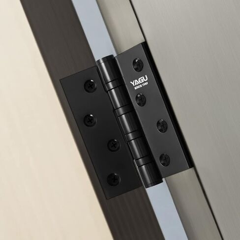 YAGU 2 Pack 4'' Door Hinges Antique Brass 4 x 3 Inch - Square Corners Stainless Steel Heavy Duty Ball Bearing Hinges for Interior Doors Hardware in Saudi Arabia