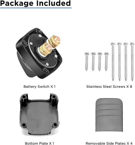 مفتاح بطارية الارتداد BS2، 250A DC 12V-48V On-Off 2-Position، مفتاح رئيسي للبطارية شديدة التحمل، عازل البطارية، مفتاح قطع الطاقة للمركبات الترفيهية والشاحنات والمقطورة والبحرية والقارب، مع أجهزة التثبيت in Saudi Arabia