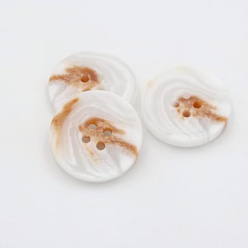 Resin Button 20PCS 4Holes Sewing Craft Round Shape for Clothes Blazer Blouse (20mm, White) in Saudi Arabia