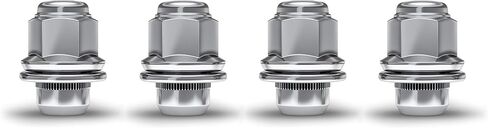 صواميل العروة M12x1.25 من White Knight لسيارة Nissan وInfiniti مختارة، طراز المصنع باللون الأسود من الكروم Med Mag مع غسالة - 5306BK-20AM (20 حزمة) in Kuwait