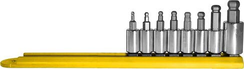 Mayhew Tools 16006 مجموعة محركات مزدوجة منخفضة المستوى مطلية بالتيتانيوم، مربعة ثلاثية، 8 قطع in Kuwait