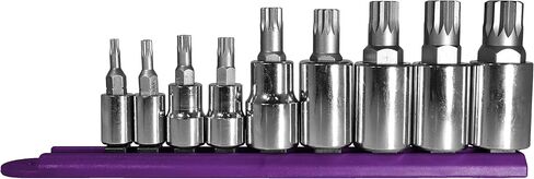 Mayhew Tools 16006 مجموعة محركات مزدوجة منخفضة المستوى مطلية بالتيتانيوم، مربعة ثلاثية، 8 قطع in Kuwait
