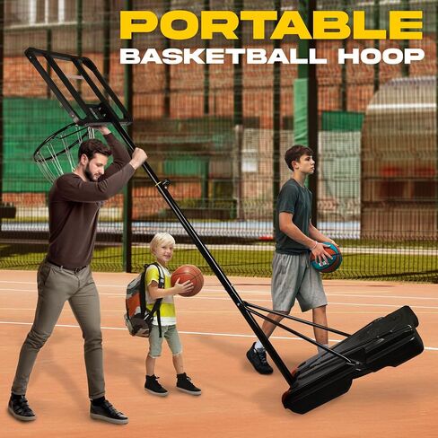Yes4All Portable Basketball Hoop Outdoor, 3.8-10Ft Basketball Goal Adjustable for Youth/Teen/Adult Practicing Indoor & Outdoor in Saudi Arabia