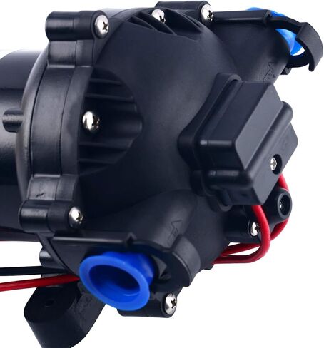 Amarine Made 12v مضخة غشاء ضغط الماء 20 لتر/دقيقة 5.5 جالون في الدقيقة 60 رطل لكل بوصة مربعة - قافلة/مركبة متنقلة/قارب/بحرية in Saudi Arabia