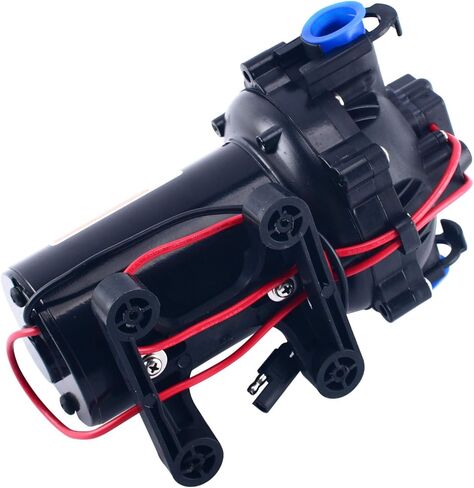 Amarine Made 12v مضخة غشاء ضغط الماء 20 لتر/دقيقة 5.5 جالون في الدقيقة 60 رطل لكل بوصة مربعة - قافلة/مركبة متنقلة/قارب/بحرية in Saudi Arabia