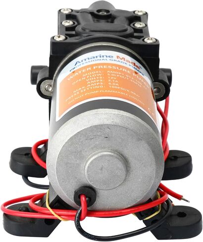 Amarine Made 12 فولت مضخة الحجاب الحاجز لضغط المياه ذاتية التحضير 1.3 GPM 100 PSI للقافلة/RV/القارب/البحرية in Saudi Arabia