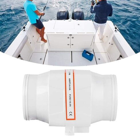 12V Blower - Marine Bilge Air Blower, 4'' In-Line Air Blower 12V/24V Mute Strong Ventilation Fan for Yacht Boat RV (12V) in Saudi Arabia