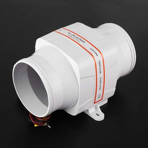 12V Blower - Marine Bilge Air Blower, 4'' In-Line Air Blower 12V/24V Mute Strong Ventilation Fan for Yacht Boat RV (12V) in Saudi Arabia