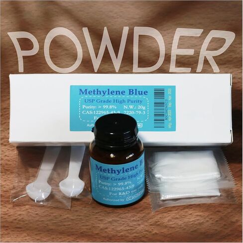 مسحوق الميثيلين الأزرق 20 جرامًا (درجة USP 99.8+%) - قم بإعداد محلول 2 لتر 1% [عبوة قيمة] (العلامة التجارية DR.OLFACTICS) in Kuwait