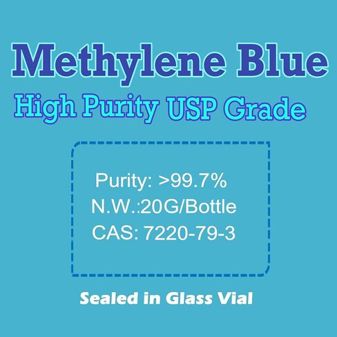 مسحوق الميثيلين الأزرق 20 جرامًا (درجة USP 99.8+%) - قم بإعداد محلول 2 لتر 1% [عبوة قيمة] (العلامة التجارية DR.OLFACTICS) in Kuwait