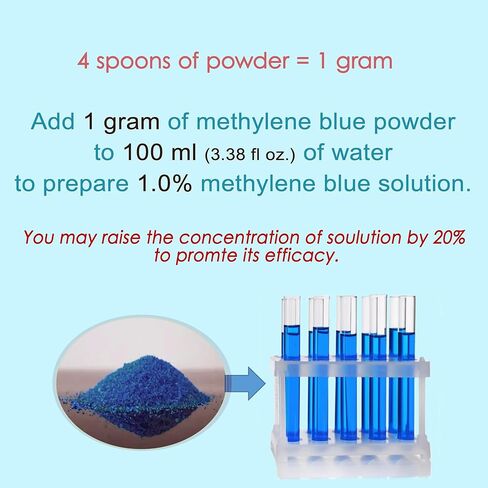 مسحوق الميثيلين الأزرق 20 جرامًا (درجة USP 99.8+%) - قم بإعداد محلول 2 لتر 1% [عبوة قيمة] (العلامة التجارية DR.OLFACTICS) in Kuwait