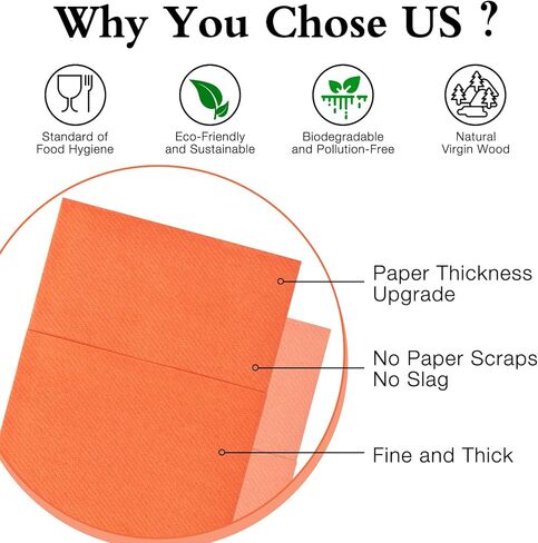 IYLLLWLY Terracotta Paper Napkins Disposable, Dinner Napkins with Built-in Flatware Pocket, Prefolded for Knives and forks Linen-Feel Hand Napkins for Parties, Weddings, Events, 100 Pack in Saudi Arabia