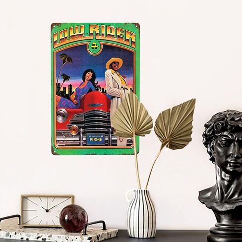 Lowrider Parking Only Metal Signs Vintage Wall Decor for Home Homies Bar Room Man Cave Garage Retro Tin Plaque 12"x8" Inch in Saudi Arabia