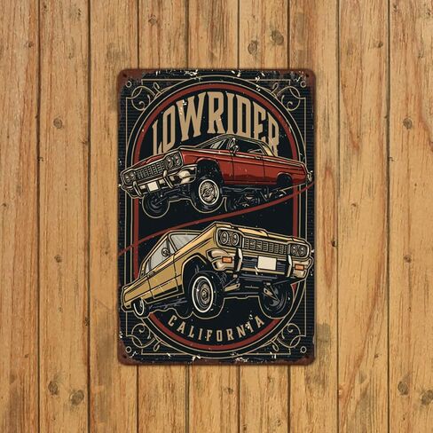 Lowrider Parking Only Metal Signs Vintage Wall Decor for Home Homies Bar Room Man Cave Garage Retro Tin Plaque 12"x8" Inch in Saudi Arabia