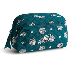 Vera Bradley Women's Cotton NFL Medium Cosmetic Makeup Organizer Bag (Multiple Teams Available)