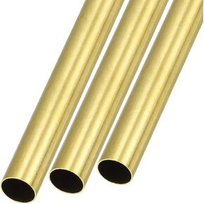 METALLIXITY Brass Tube (10mm OD x 0.25mm Wall T x 300mm L) 3Pcs, Straight Tubing - for Home Furnishing, Machinery, DIY Handicraft in Kuwait