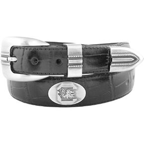 NCAA South Carolina Fighting Gamecocks Crocodile Tip Leather Concho Belt