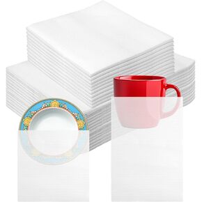 200 Pcs Cushion Foam Pouches 2 Sizes Plate Packing Sleeves for Moving Packing Foam Moving Supplies for Shipping Storage Dishes Glasses China, 7.8 x 11.8 Inch, 7.8 x 7.8 Inch