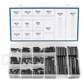 ZELCAN 330pcs SAE Roll Pin Set, Split Expansion Pin Assortment Kit for Home Improvement Automotive Repair More, 5/32 3/32 5/16 3/8 1/4 7/32 5/64 1/16 1/8 3/16 Inch Slotted Spring Pins, Various Lengths