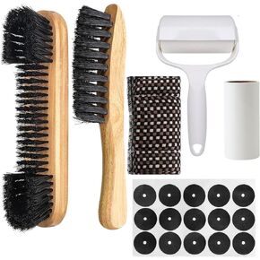 6 Piece Pool Table Cleaning Brush Set，Pool Table Brushes, Rail Brushes, cue Cleaning Cloths, lint Rollers, Spare cores and Table Marking Spots