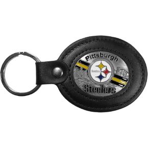 Siskiyou NFL unisex-adult Large Leather Key Chain
