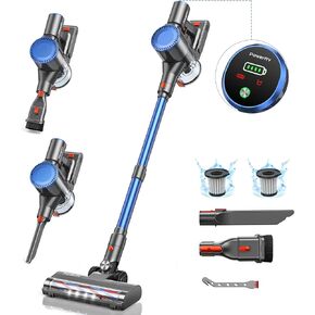 400W/30Kpa Cordless Vacuum Cleaner, 45 mins Rechargeable Stick Vacuum with 1.2 L Dust Cup,80000Rmp Powerful Motor Handheld Stick Vacuum for Hard Floor,Carpet and Pet Hair (N10)