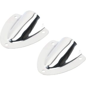 Amarine Made Stainless Steel Cable Cover,Boat Transducer Wiring Cover,Clamshell Vent Wire Cover Clam Shell Vent for Boat (2-1/4", 2pcs)