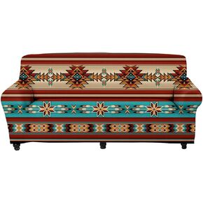 Horeset Aztec Geometric Style Print Stretch Sofa Slipcover,Furniture Protector Feature Soft Sofa Cover,Universal Fit