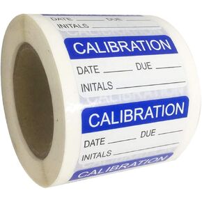 Calibration Labels, 3/4 x 1 1/2 Inch in Size for NIST Calibration, ISO-900 Calibration, Quality Control 500 Adhesive Stickers on a Roll(Blue)