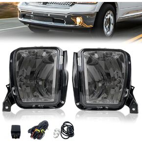 Fog Light fit for 2013 2014 2015 2016 2017 2018 Dodge Ram 1500 Pickup 2019 2020 2021 RAM 1500 Classic(Not Fit for Rebel Model), A Pair Of Fog Lamps With 9006 12V 35W Halogen Bulbs