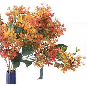 Rikyo 6 Bunches 15" Artificial Flower Winter Jasmine,Outdoor No Fade Artificial Flower,Fake Small Wild Flowers for Kitchen Table Cnterpiece Vase,Greenery Wedding Backdrop Arch Wall (White)