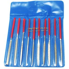 Mini Diamond Needle File Set (10 Piece),2mm x 100mm