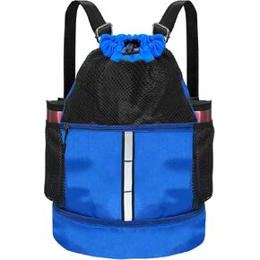 حقيبة ظهر برباط مع حجرة للأحذية، حقيبة ظهر بخيط سحب أزرق للنساء، حقيبة رياضية برباط للرجال للسباحة، حقيبة ظهر برباط شبكي مع 8 جيوب in Kuwait