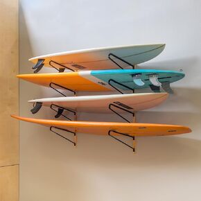 StoreYourBoard Avon Surf Board Rack, Surfboard Wall Decor Mount for Shortboards and Longboards, Natural Wood and Solid Steel