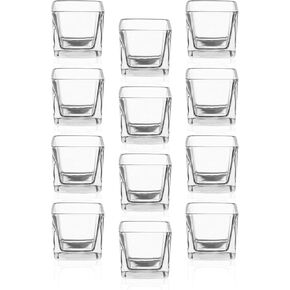 Royal Imports Candle Holder Square Cube Votive Tealight Glass for Wedding, Birthday, Holiday & Home Decoration, Set of 24