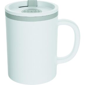 Copco Plastic Iconic Desk Mug, 16-Ounce, White/Gray