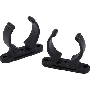 Seachoice Boat Hook Clips, Reinforced Nylon, Black, Pack of 2
