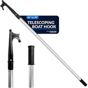 Five Oceans Boat Hook - Boat Hooks for Docking, Boat Hook Pole - Telescoping Boat Hook - Extends from 4.6 ft. (56-Inch) to 8 ft. (96-Inch) - FO4724