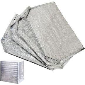 4 PACKS Reusable Insulation Bags Thermal Box Liners ,14 x 9.2 x 13.2 in Foil Thermal Box Liners for Takeaway packing insulation， Lunch Box Shopping Bag Insulation Lining Waterproof Insulation Package