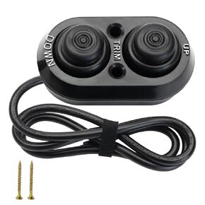 Push Button Transom Tilt Trim Switch for Boat with IP67 Waterproof Suitable for Fishing Boats,Yachts,Ships, Black