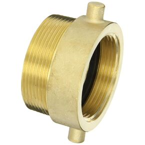 Dixon Valve HA2530T Brass Fire Equipment, Hydrant Adapter with Pin Lug, 2-1/2" NST (NH) Female x 3" NPT Male