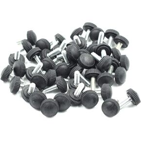 M4 x 8mm Threaded Knurled Thumb Screw Grip Knobs Thumb Screw - (50 Pcs)