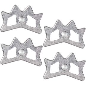 Billiard Bridge Head, 4 Pack Aluminum Alloy Pool Billiard Cue Stick Bridge Plug-in Billiard Accessories for Pool Table, Silver Tone in Kuwait