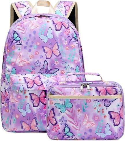 Octsky Backpack for Girls Teen Corduroy Bookbags Elementary Middle High School Bag Women Travel Daypacks Beige/Black in Kuwait