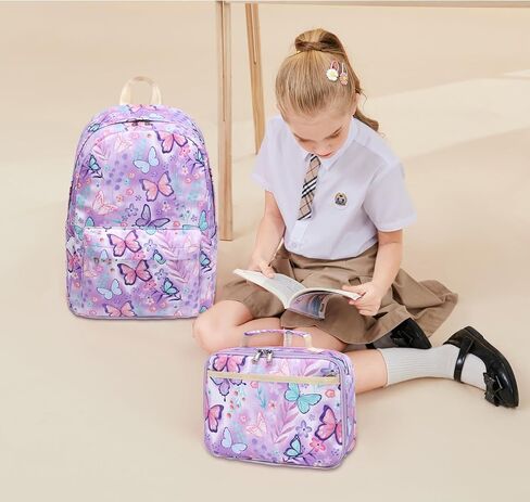 Octsky Backpack for Girls Teen Corduroy Bookbags Elementary Middle High School Bag Women Travel Daypacks Beige/Black in Kuwait