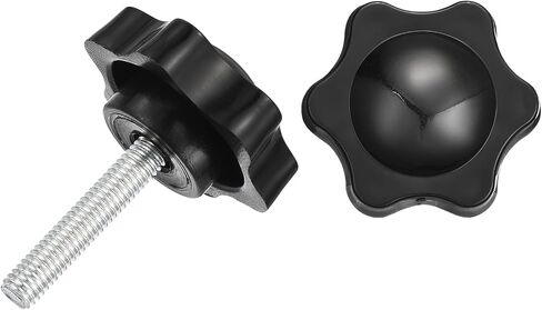 uxcell قطعتان من مقابض النجوم، M6x30mm مقابض براغي بلاستيكية على شكل سداسي الشكل، مقبض لولبي على شكل نجمة لشد اليد لاستبدال قاعدة المظلة الآلية in Saudi Arabia