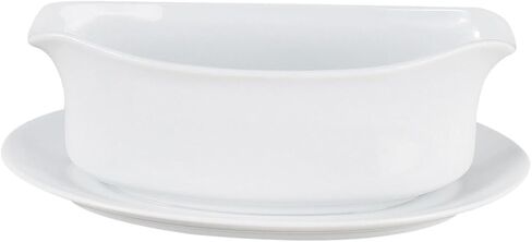 HIC Kitchen Gravy Boat, Fine White Porcelain, 8-Ounce in Saudi Arabia
