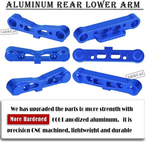 Aluminum Rear Lower Arm Suspension Mount Set Upgrades Part for Arrma 6S 1/8 Typhon Kraton Notorious 6S,Felony Infraction V2 Limitless Mojave Tailon 6S BLX, RC Hops Up RC Upgrades Part,Red in Saudi Arabia